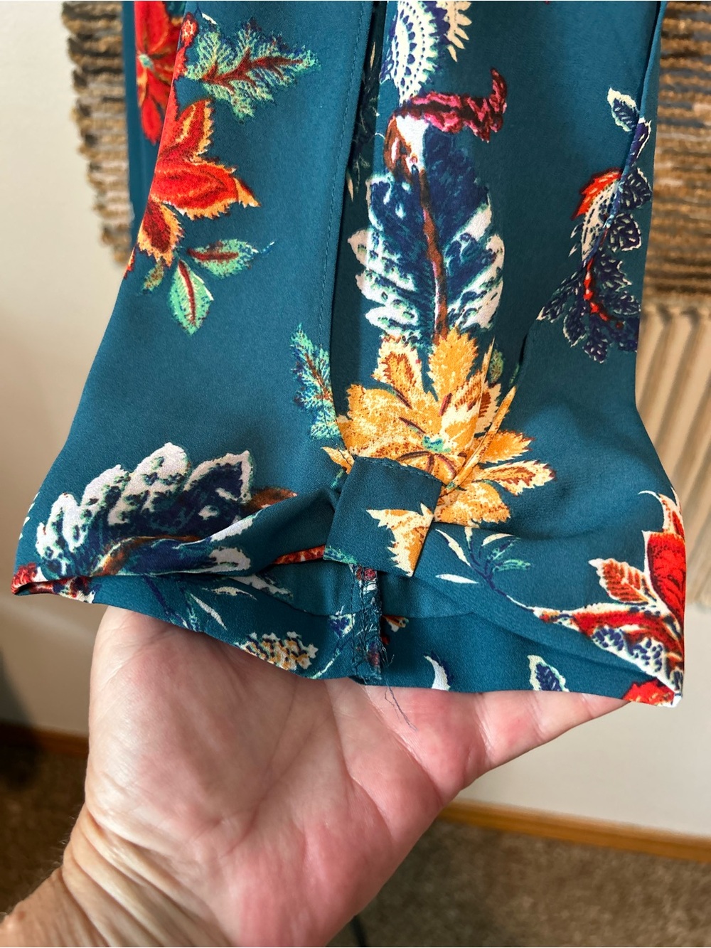 SOHO Teal Floral Tunic Top - Picture 7 of 11